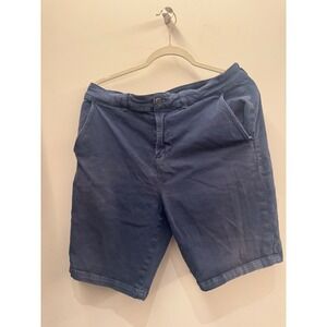 HUDSON Men's Chino Shorts 34 Navy Blue